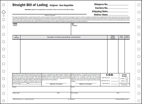 BLCC004 Bill of lading