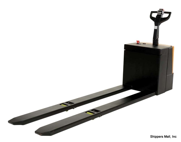 Electric Pallet Truck with 4500 lb Capacity - 27X96 Forks & Rider Platform