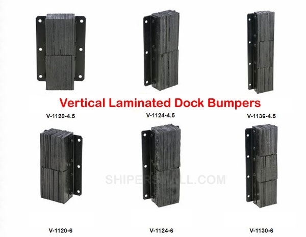 Vertical Dock bumpers made from fiber reinforced recycled truck tires for a economical solution to loading dock bumper needs.
