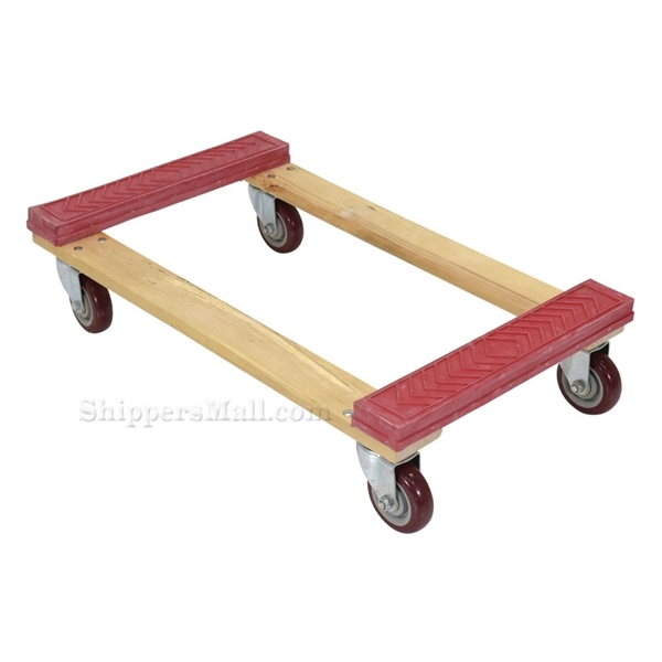 Dolly with rubber covered ends. Weight capacity: 1200 lb. Part #: HDOR-1830-12