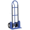 Steel P-Handle Truck 600 lb. capacity with 2 Pneumatic and 2 Hard rubber wheels, Part #: SPHT-500S-DW