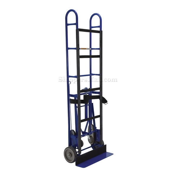 Appliance dolly with ratchet to tighten the strap. Has a 1200 lb capacity. 72" high. Vestil Part #: APPL-1200-72F