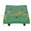 Plastic washable 4 wheel dolly with pull rope is great for the food service industry. Vestil Part #: POS-1830-ROPE