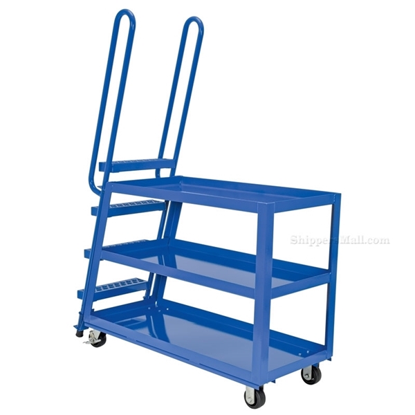 Stockpicker carts for industrial use High duty 1000 lb capacity. Vestil Part SPS-HD-2252