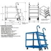 Stock Picker cart with 3 shelves, size 28 X 40 with molded rubber casters. , part #: SPS3-2840