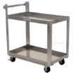 Aluminum Service Cart W/ Two 22 X 36 Shelves for industrial use or factories great for food industry. - Model #: SCA2-2236
