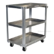 Aluminum Service Cart W/ Three 22X36 Shelves for industrial use or factories great for food industry. - Model #: SCA3-2236