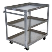 Aluminum Service Cart  28X48 Shelves - Model #: SCA3-2848