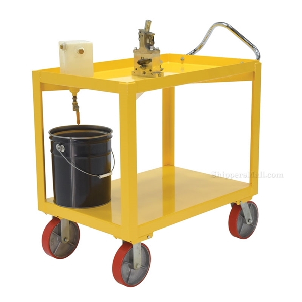 Ergonomic-Handle Cart with drain Drain 4K 24X36 for industrial use or factories great for food industry. - Model #: DH-PU2-GRP