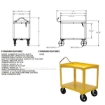 Ergonomic-Handle Cart with drain Drain 4K 24X36 for industrial use or factories great for food industry. - Model #: DH-PU2.4-2436 DRAW