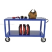 Industrial Service carts  Drain - Model DH-MR2 - 8" x 2" Mold-on-Rubber Casters and Ergonomic Handle.