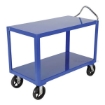 Industrial Service carts  Drain - Model DH-MR2 - 8" x 2" Mold-on-Rubber Casters and Ergonomic Handle. 24x48 a