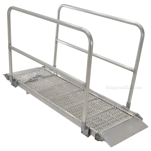 Walk Ramps With Snow/Ice Grip & Hand Rails - 28" Wide Overlap StyleVestil Model number: AWR-G-28-HR-GRP