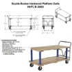 Double Deck Hardwood Platform Cart with a 1600 lb. capacity. Deck size; 30X60 Part #: VHPT/D-3060 Drawing