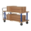 Double Deck Hardwood Platform Cart with a 1600 lb. capacity. Deck size; 30X60 