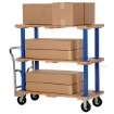 Triple Deck Hardwood Platform Cart with a 1600 lb. capacity. Deck size; 24X48 Part #: VHPT/TD-2448 illustrated