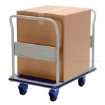 Office Platform Cart with Front and Rear Handles and Foot Brake, Deck size: 24" X 29"