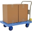 Plastic Platform cart with Folding Handle and foot Brake, Size 24"W X 31"L, Part #: TRP-2431-FB