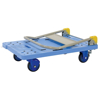 Plastic Platform cart with Folding Handle and foot Brake, Size 24"W X 31"L, 