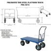 Steel Platform Trucks w Pneumatic Tires - PNU-3672
