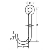 J-Hooks, Chain Rigging Component, style b, Part PL-SBJHXXX-GRP drawing