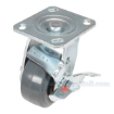 Rubber casters  swivel with brake CST-KSM-4X2MR-S