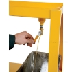 Picture of Industrial Service Carts w Drain & Ergo Handle - Yellow - Model: DH-PH4