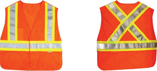 Safety Vest High-Visibility fluorescent orange reflective - 50532-13