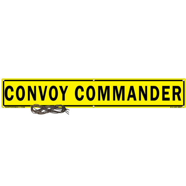 Convoy Commander Military Convoy Sign Banner 16"X50" , P/N: SM-0113PV13